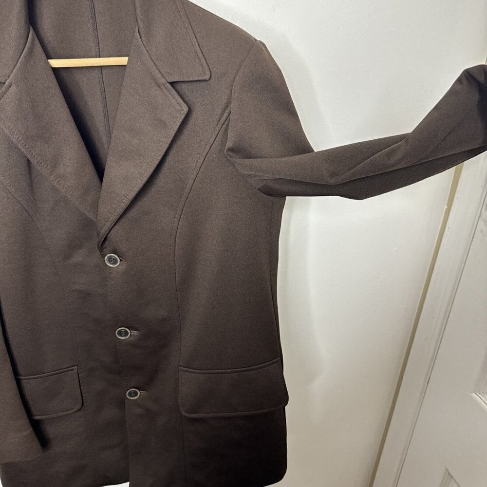 Vintage 70s Disco Blazer Woman 42 Days Sportswear Brown‎ Sports Coat 3 Button - Picture 3 of 10